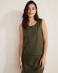 LINEN SLEEVELESS TOP