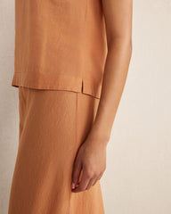 LINEN SLEEVELESS TOP