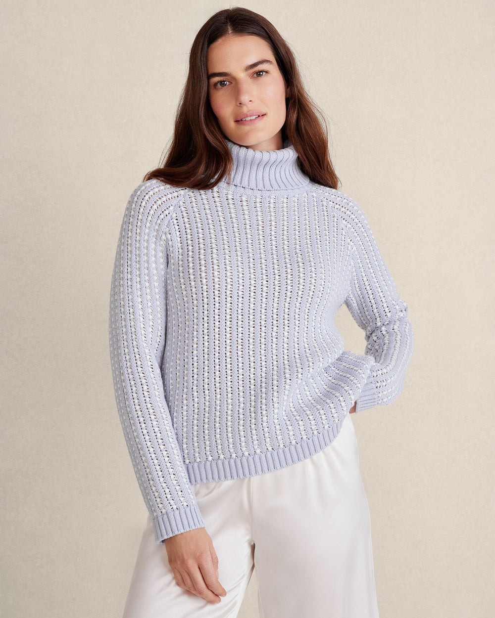 TEXTURE STITCH TURTLENECK