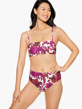 AQUA CLUB BANDEAU BIKINI TOP - BALI BLOOMS