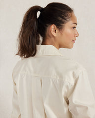 LIGHTWEIGHT TWILL COLLARED PULLOVER