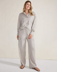 DRAPEY WOOL BUTTON DOWN TOP