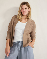 ORGANIC COTTON OPEN STITCH CARDIGAN