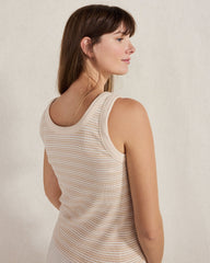 ORGANIC COTTON STRIPE SCOOP NECK TANK
