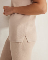 ORGANIC COTTON RIB KNIT SWEATER