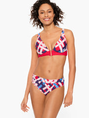 AQUA CLUB V-NECK BIKINI TOP - NAUTICAL VIBES