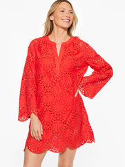 AQUA CLUB EYELET DRESS COVER-UP
