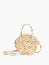 STRAW ROUND CROSSBODY BAG