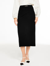 REFINED PONTE HORSEBIT PENCIL SKIRT