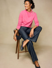 STUDDED LEATHER CRESCENT BAG