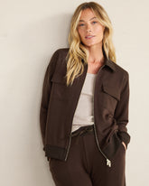 FLEECE COLLARED JACKET