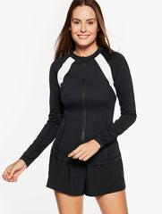 SUN OCEAN SAND ZIP FRONT JACKET - COLORBLOCK