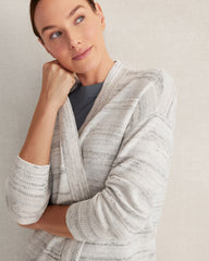 ORGANIC COTTON SPACEDYE CARDIGAN
