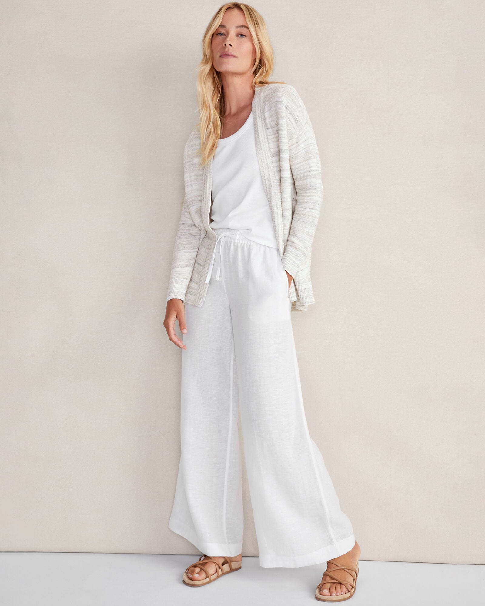 ORGANIC COTTON SPACEDYE CARDIGAN