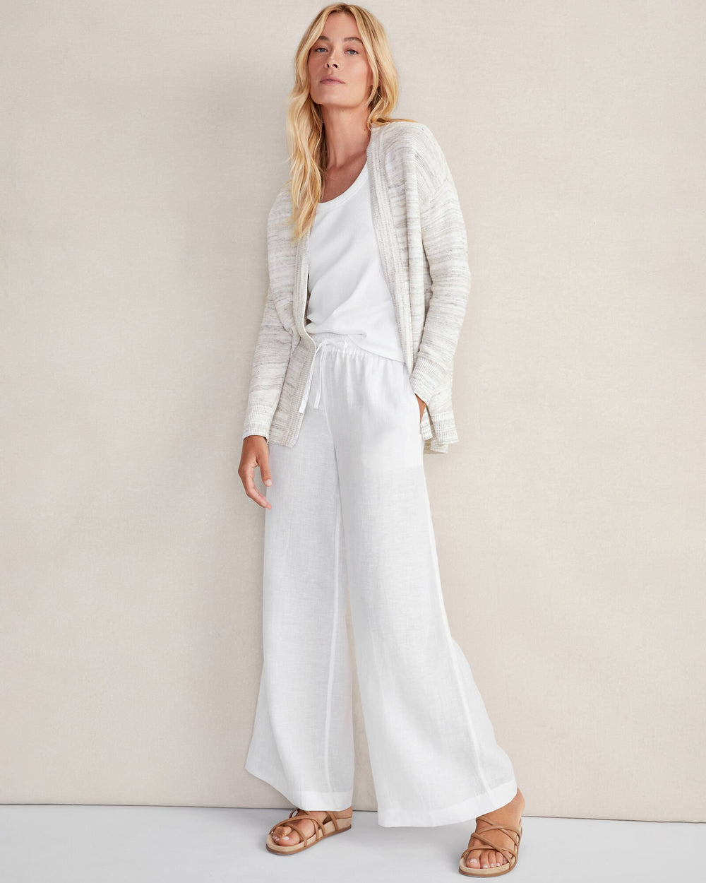 ORGANIC COTTON SPACEDYE CARDIGAN