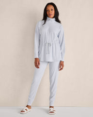 OTTOMAN RIB DRAWSTRING-WAIST TUNIC