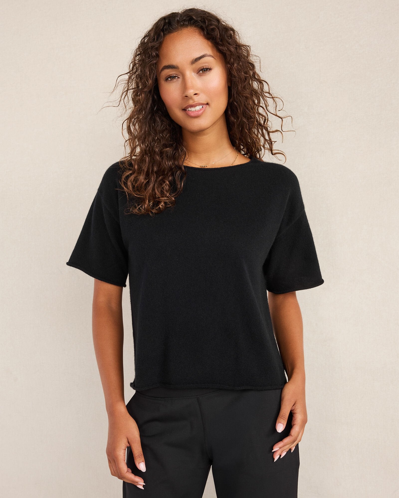 CASHMERE CREWNECK TEE