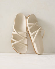 LEATHER STRAPPY SLIDES