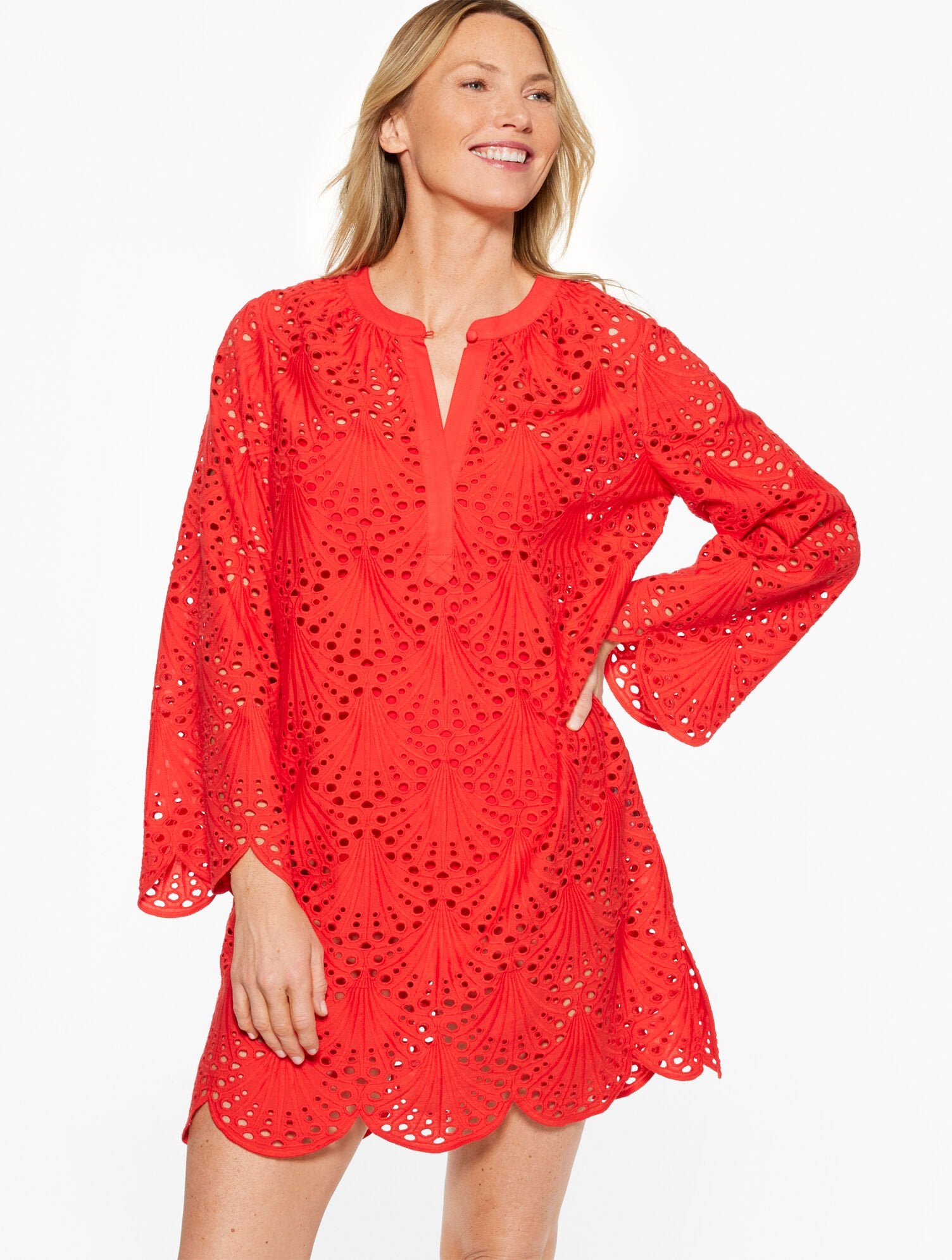 AQUA CLUB EYELET DRESS COVER-UP