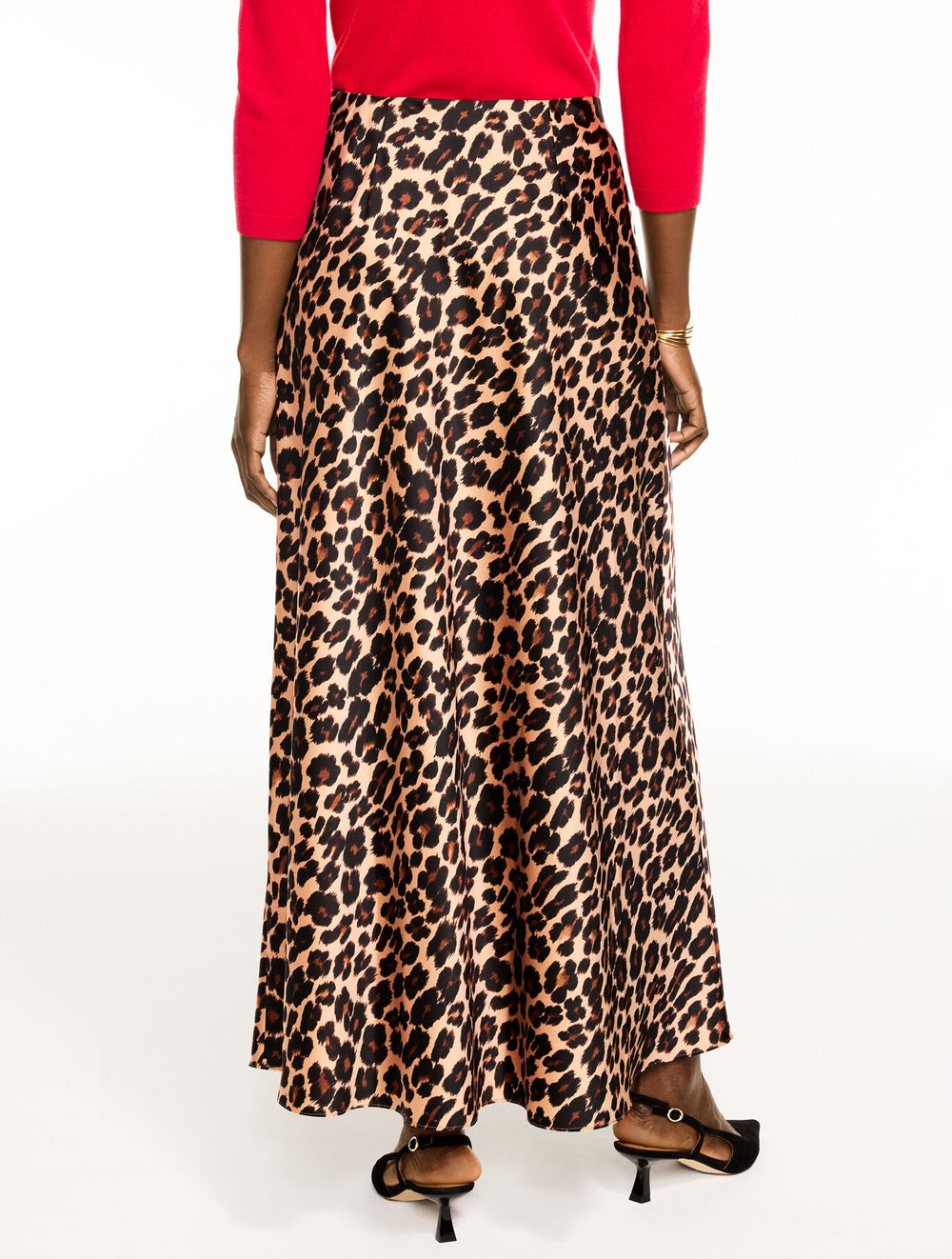 SATIN MAXI SKIRT - OPULENT OCELOT