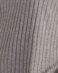 WIDE RIB KNIT JOHNNY COLLAR TOP