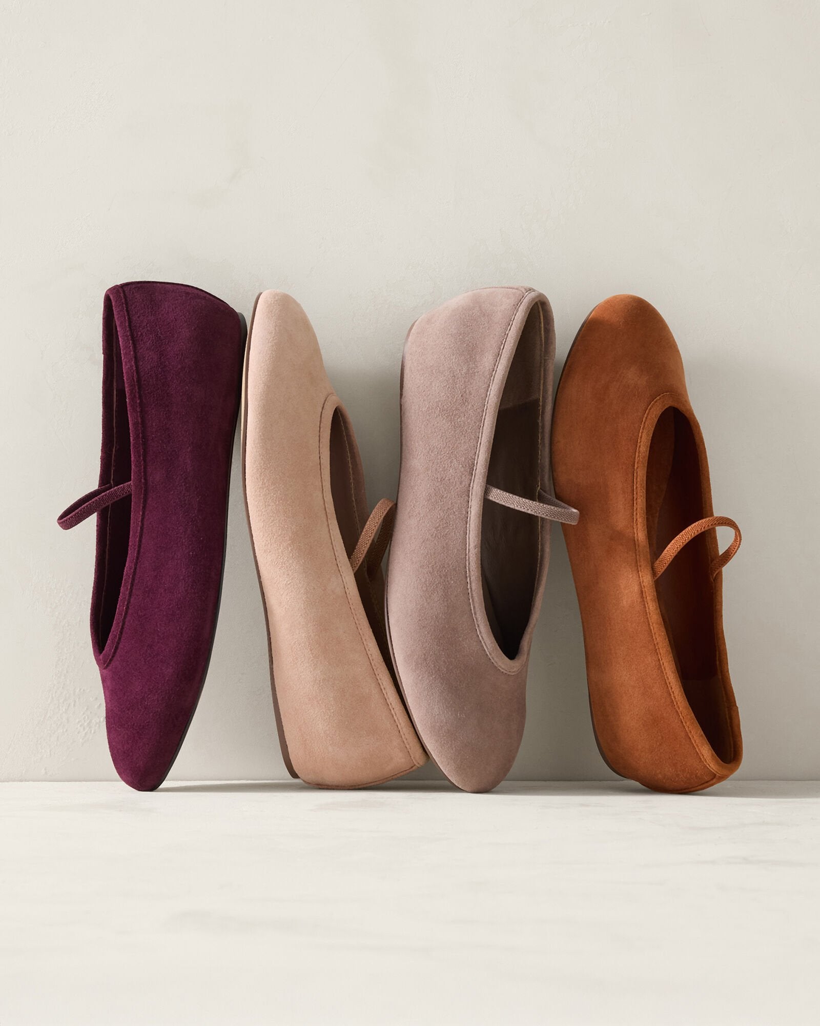 SUEDE MARY JANE BALLET FLATS