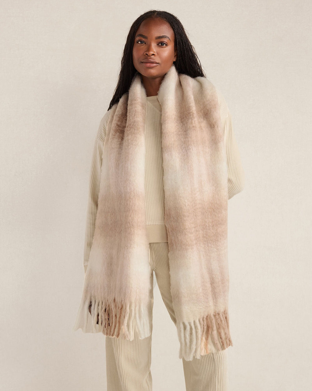 OVERSIZED PLAID SCARF